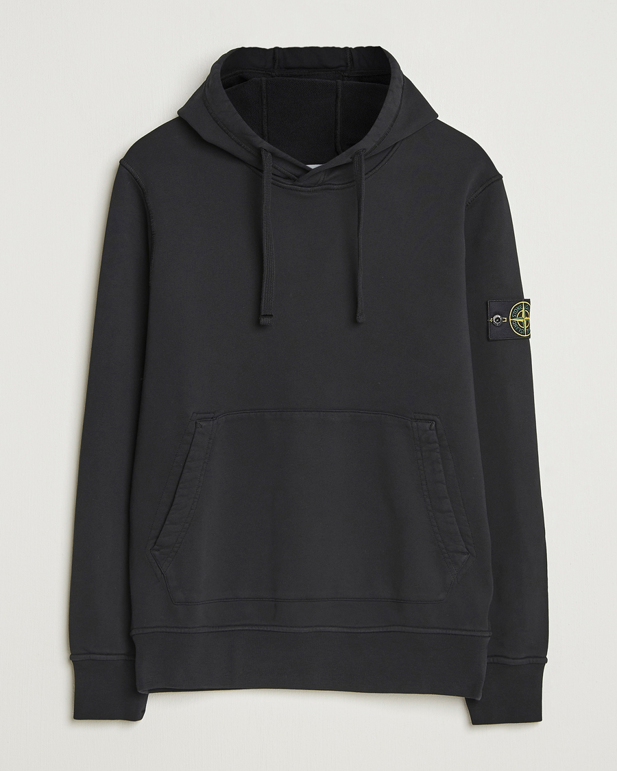 Herre | Gensere | Stone Island | Garment Dyed Fleece Hood Black