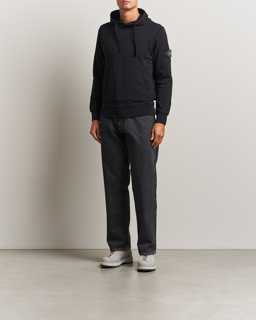 Herre | Gensere | Stone Island | Garment Dyed Fleece Hood Black