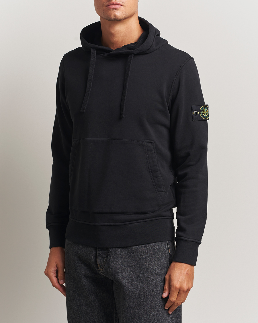 Herre | Gensere | Stone Island | Garment Dyed Fleece Hood Black