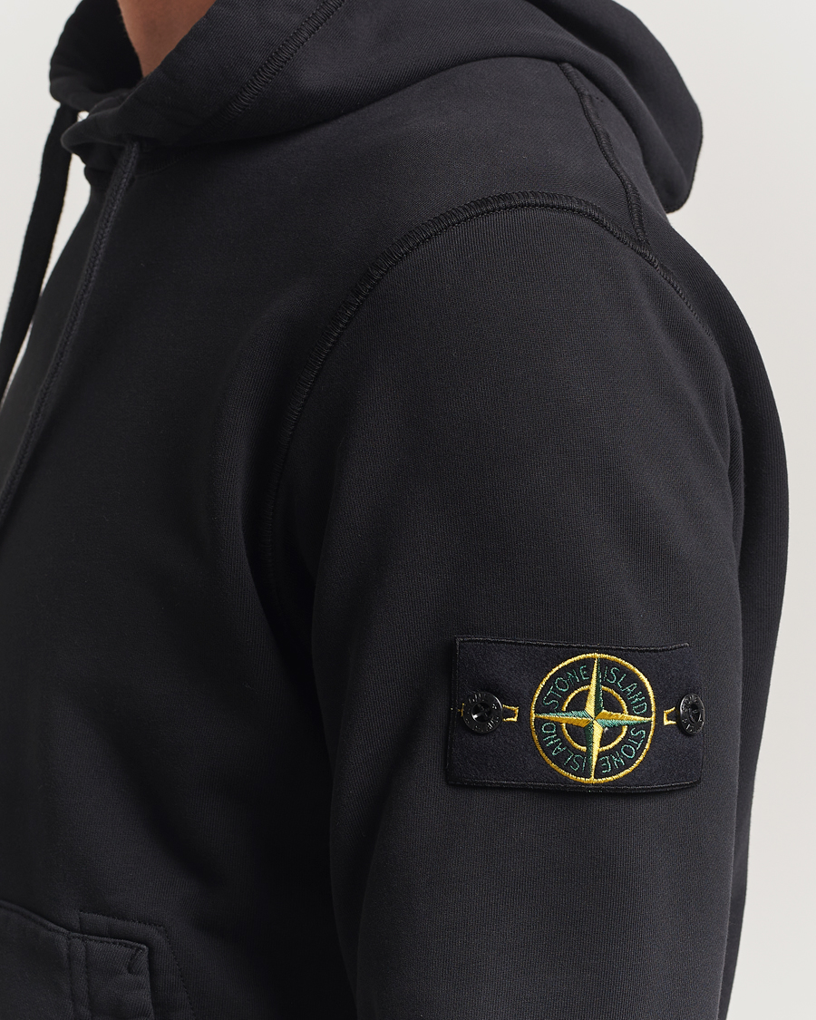 Herre | Gensere | Stone Island | Garment Dyed Fleece Hood Black
