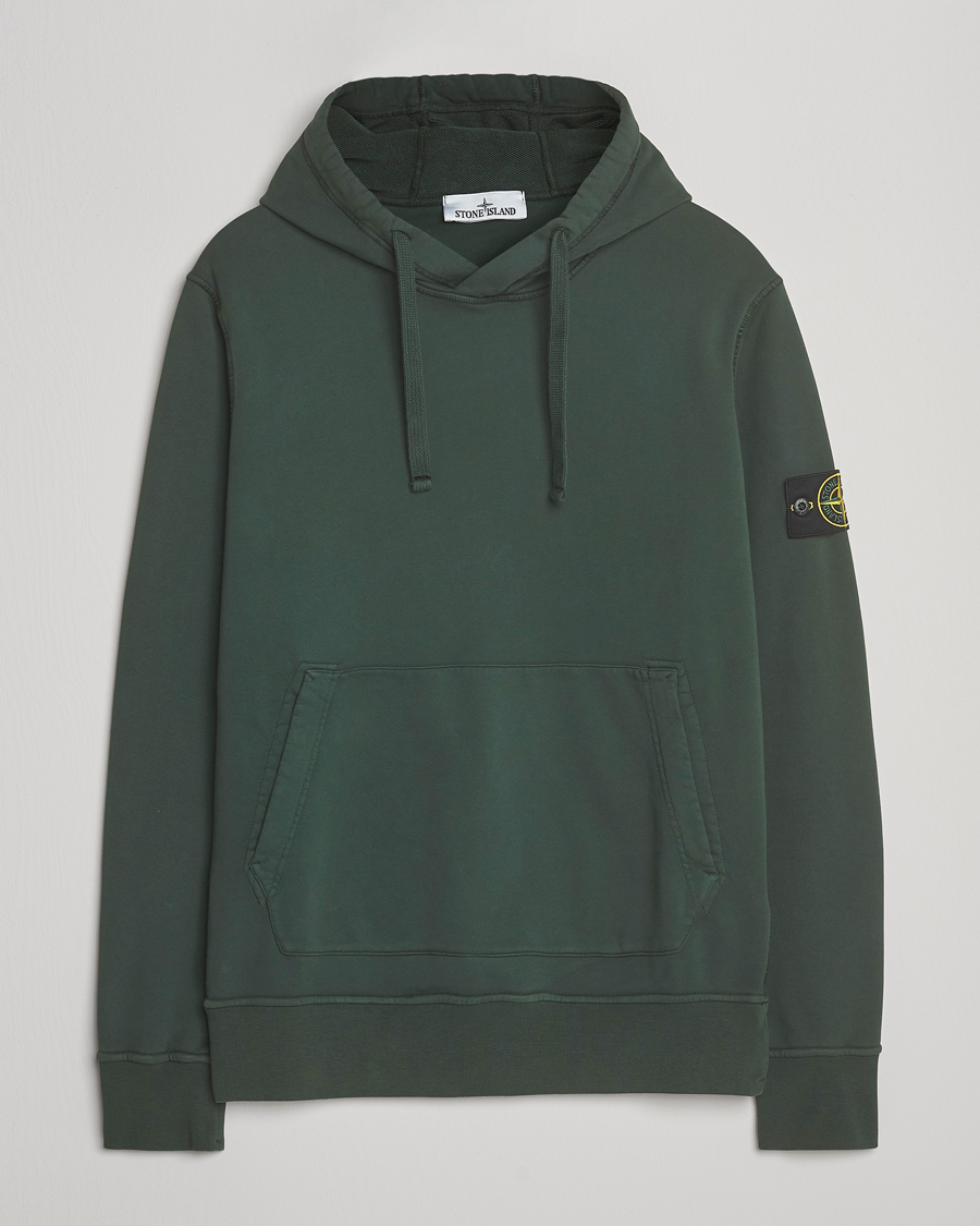Herre | Gensere | Stone Island | Garment Dyed Fleece Hood Juniper