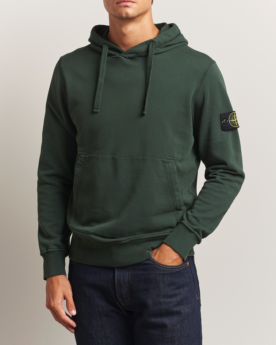 Herre | Gensere | Stone Island | Garment Dyed Fleece Hood Juniper