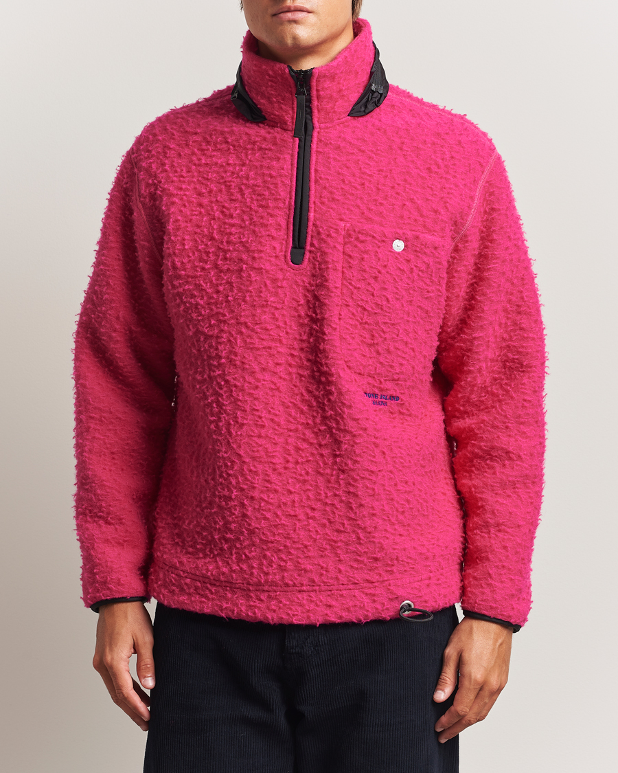 Herre | Gensere | Stone Island | Marina Ratteen Wool Half-Zip Fuxia