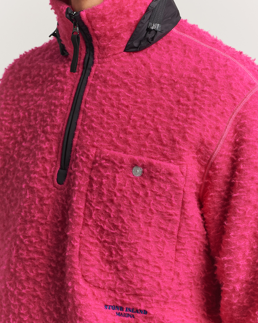 Herre | Gensere | Stone Island | Marina Ratteen Wool Half-Zip Fuxia