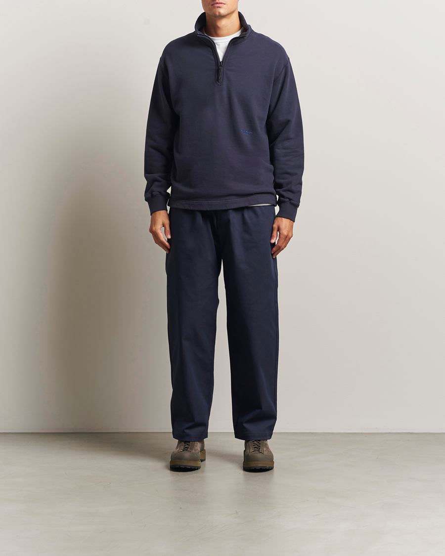 Herre | Gensere | Stone Island | Marina Brushed Organic Cotton Half-Zip Navy