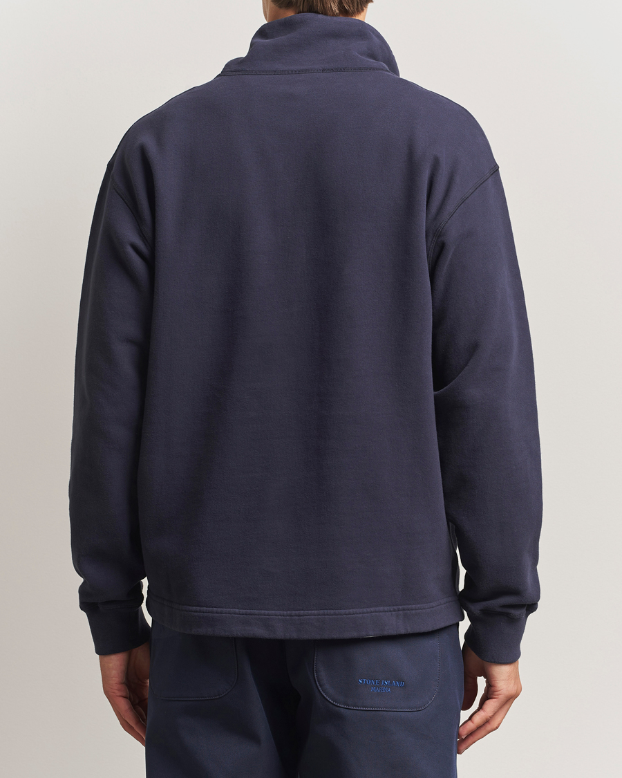 Herre | Gensere | Stone Island | Marina Brushed Organic Cotton Half-Zip Navy