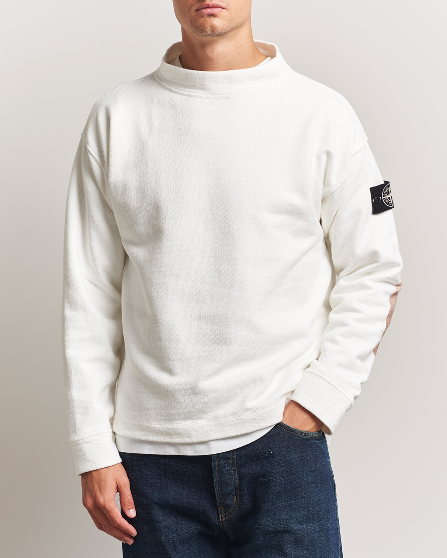 Herre | Gensere | Stone Island | RAW Knitted Cotton Crew Neck Natural