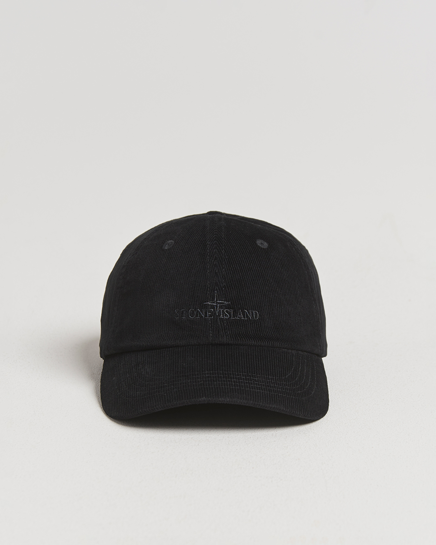 Herre | Hatter og capser | Stone Island | Micro Cord Cotton Cap Black