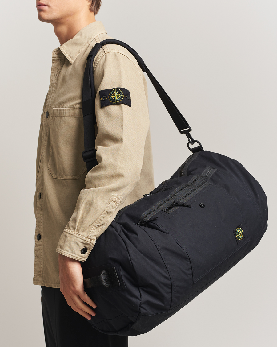 Herre | Vesker | Stone Island | Aluminum Tela Cotton Ripstop Weekendbag Black