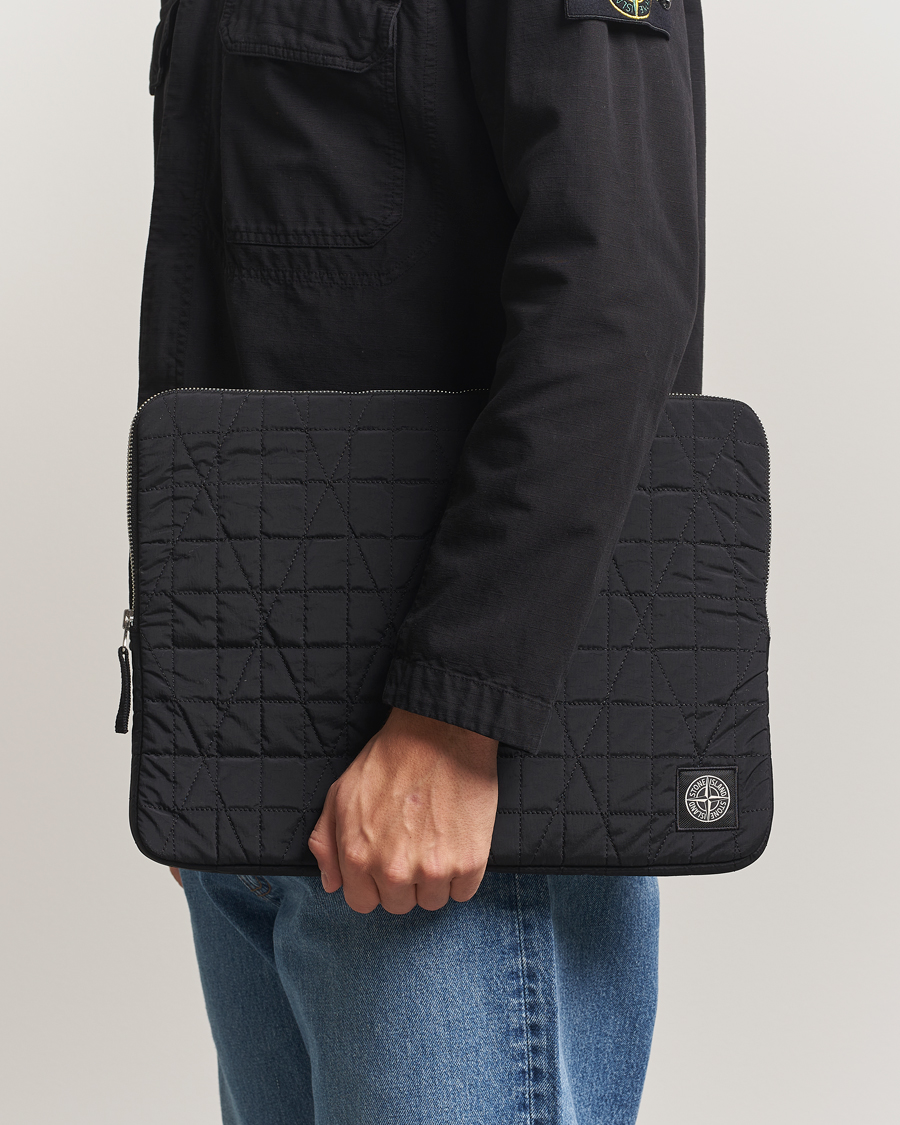 Herre | Vesker | Stone Island | Quilted Nylon Metal Laptop Case Black