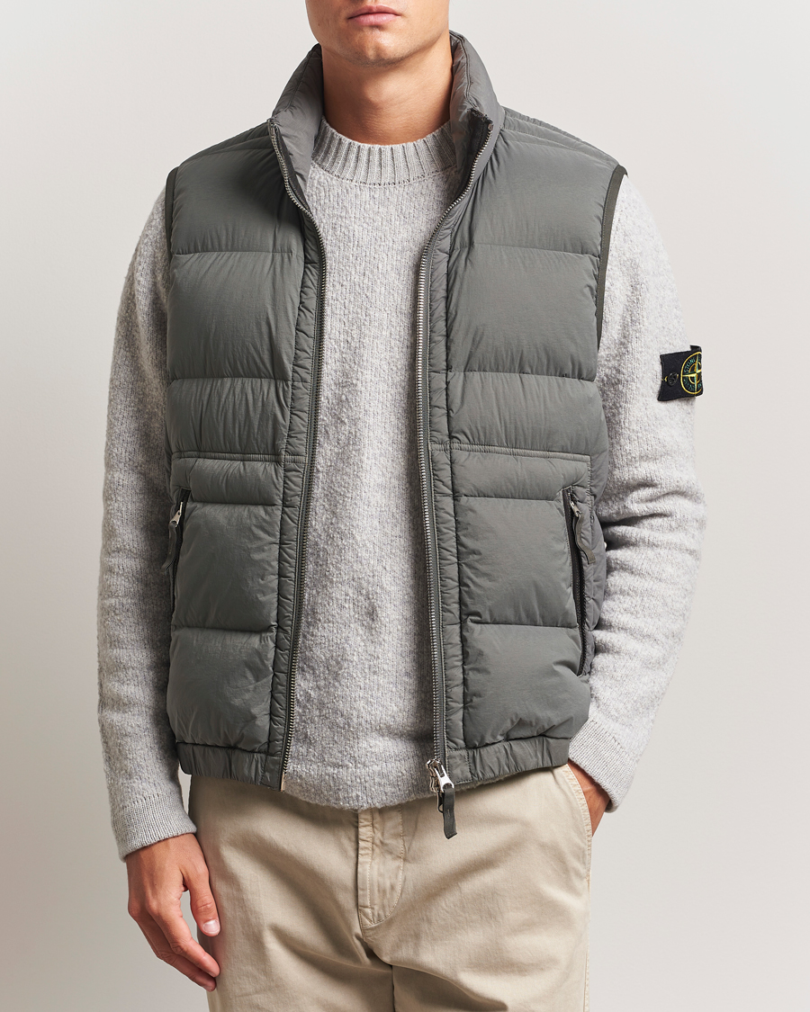 Herre | Jakker | Stone Island | Seamless Tunnel Nylon Down Vest Cement