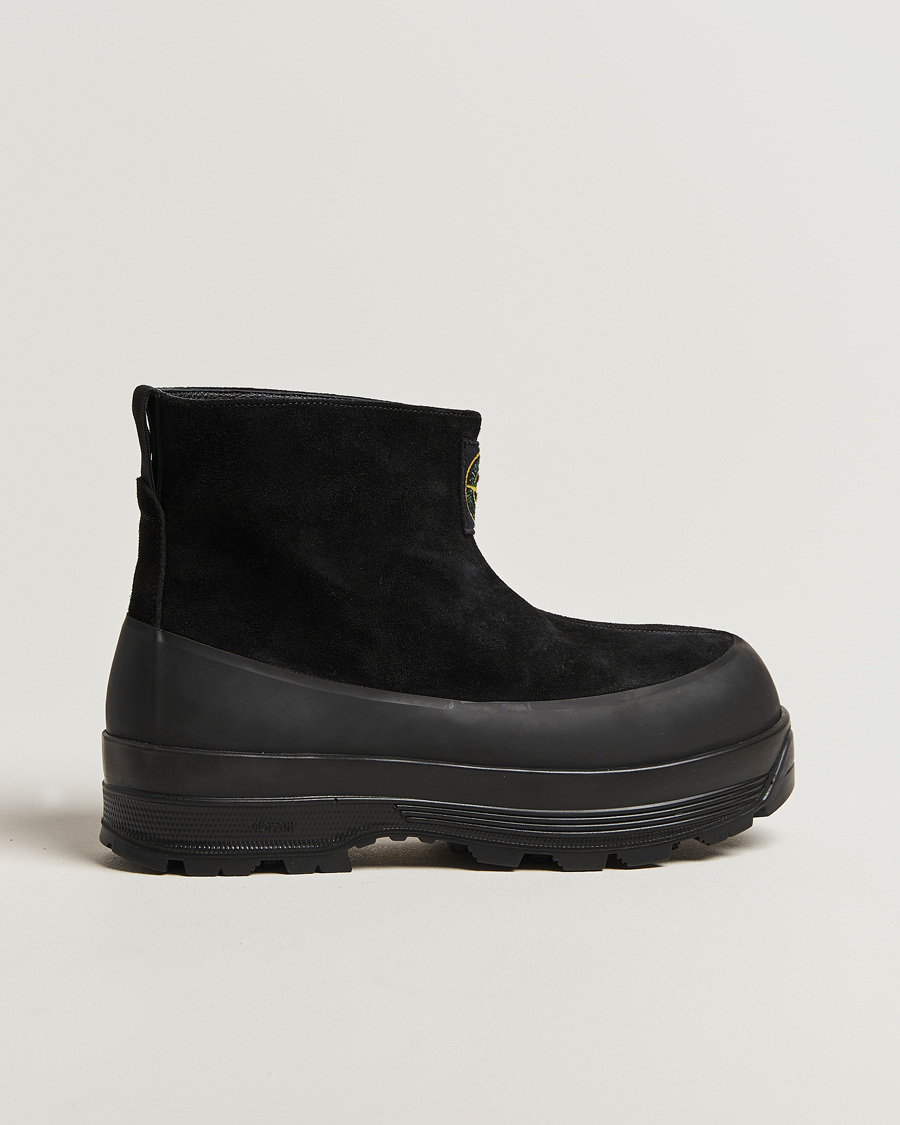 Herre | Støvler | Stone Island | Suede Boots Black