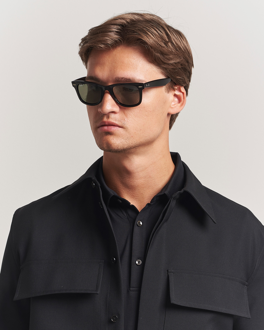 Herre | Solbriller | Ray-Ban | Original Wayfarer Polarized Sunglasses Black/Green