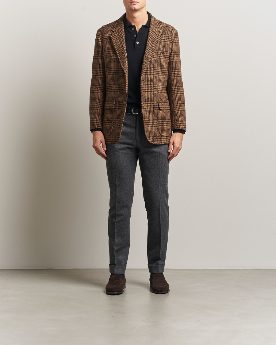 Herre | Dressjakker | Kamakura Shirts | Unconstructed Ivy Blazer Brown Glenplaid