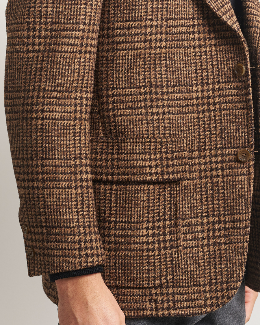 Herre | Dressjakker | Kamakura Shirts | Unconstructed Ivy Blazer Brown Glenplaid