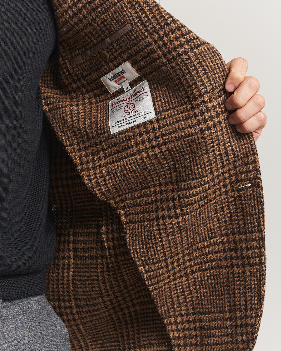 Herre | Dressjakker | Kamakura Shirts | Unconstructed Ivy Blazer Brown Glenplaid