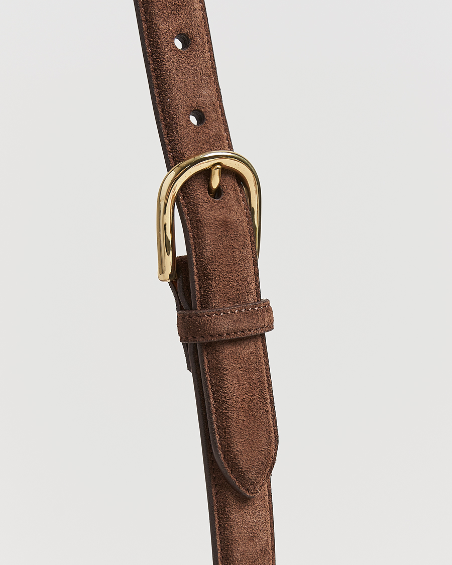 Herre | Belter | Kamakura Shirts | Vintagy Ivy Horseshoe Buckle Belt Brown Suede