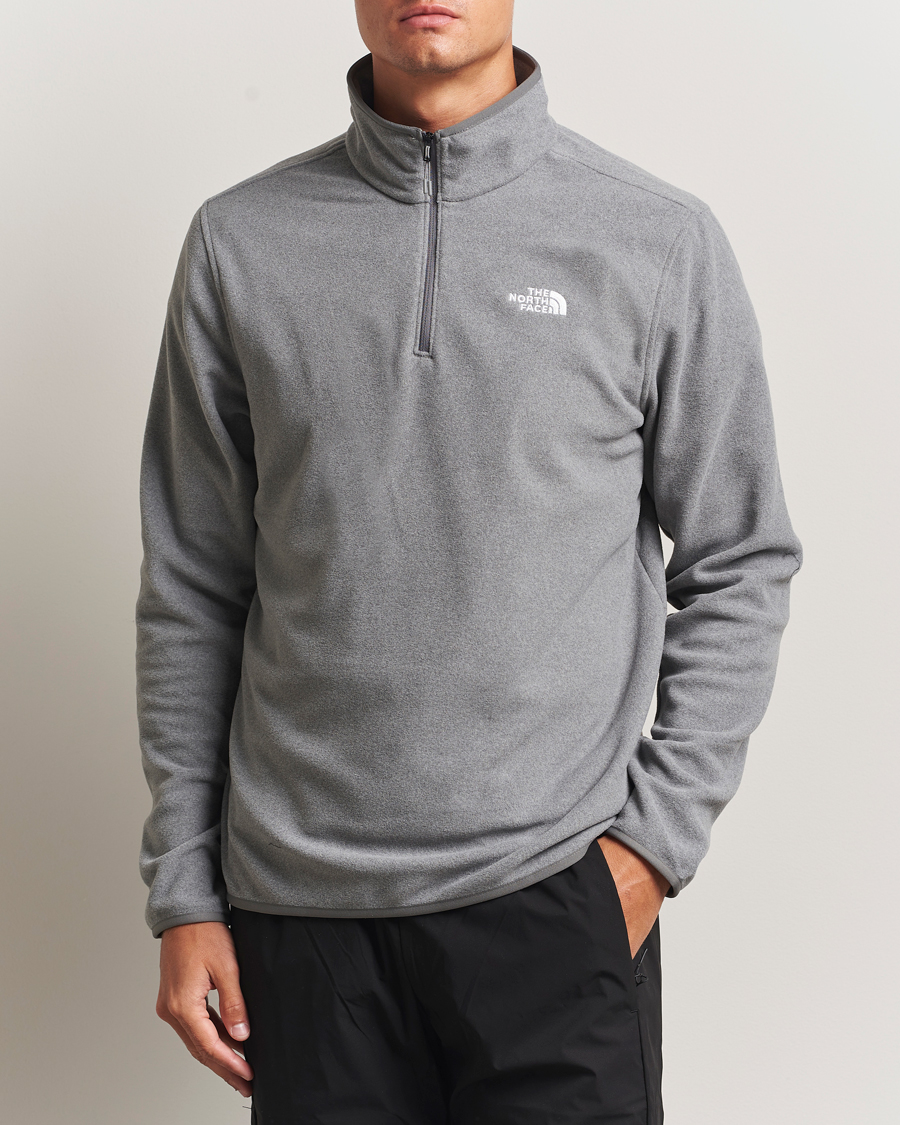 Herre | Gensere | The North Face | Glacier Fleece 1/4 Zip Grey