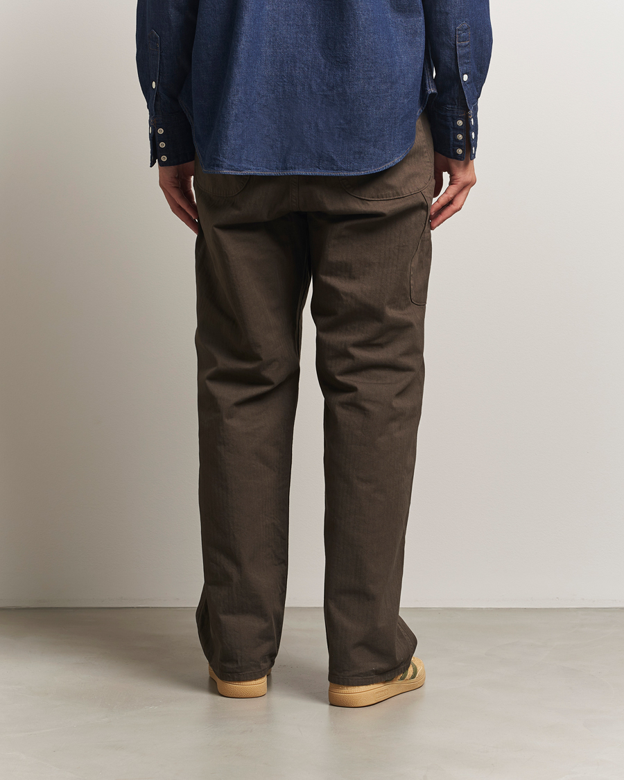 Herre | Bukser | orSlow | Wide Fit French Work Pants Coffee Brown