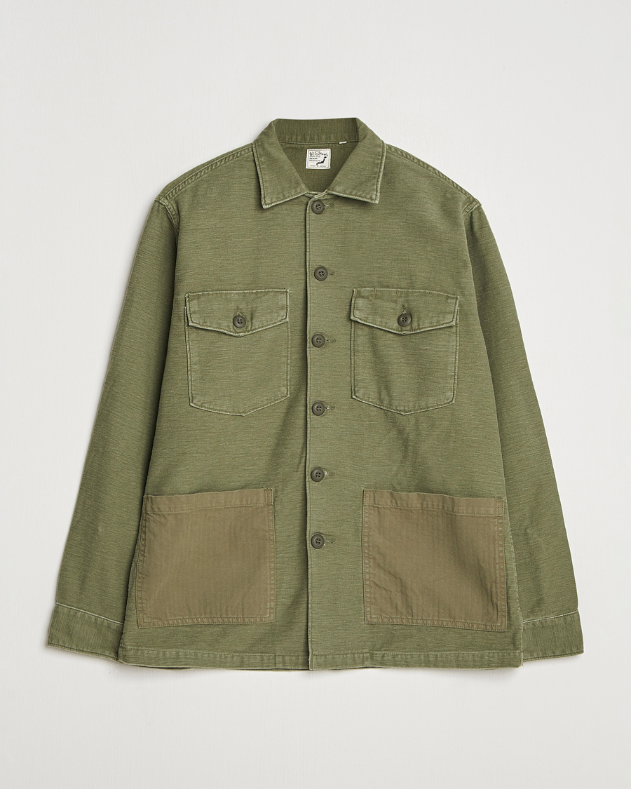 Herre | Skjorter | orSlow | 4 Pockets US Army Shirt Dark Olive