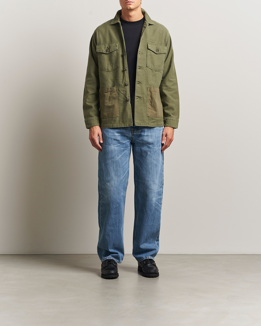 Herre | Skjorter | orSlow | 4 Pockets US Army Shirt Dark Olive