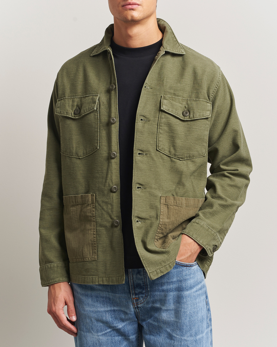 Herre | Skjorter | orSlow | 4 Pockets US Army Shirt Dark Olive