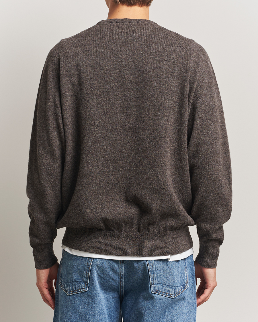 Herre | Gensere | orSlow | Simple Crew Neck Sweater Brown