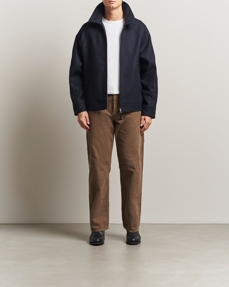 Herre | Jakker | A.P.C. | Chase Wool Bomber Jacket Dark Navy
