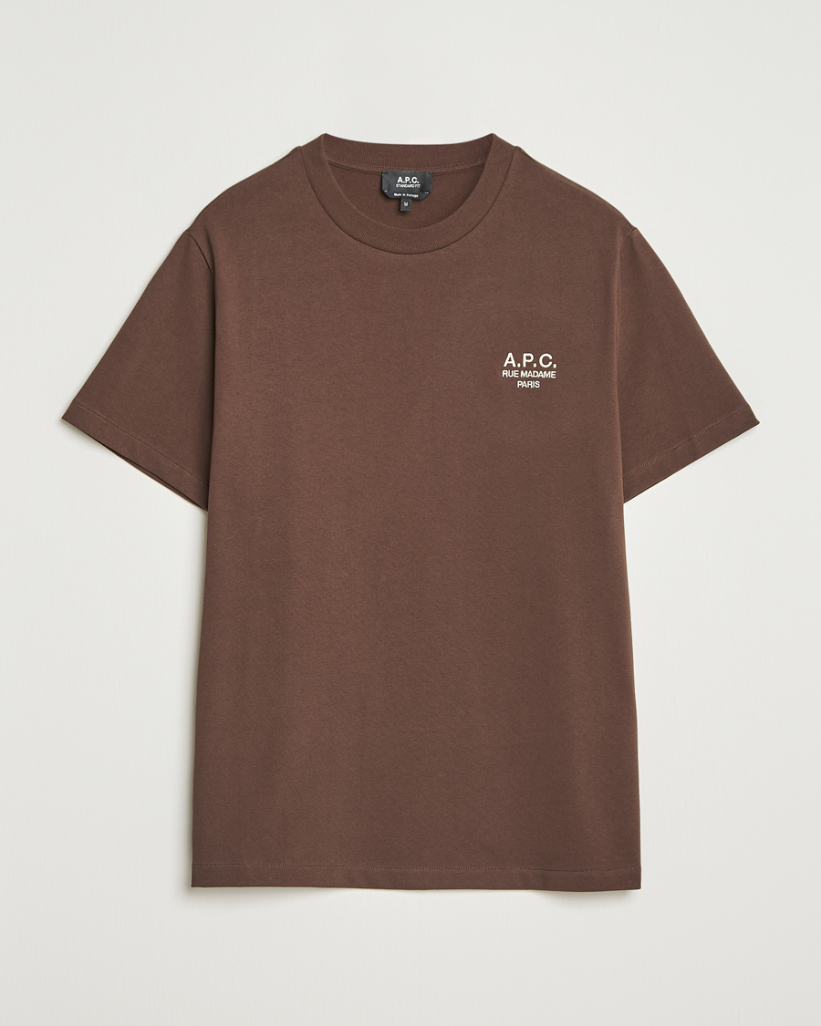Herre | T-Shirts | A.P.C. | Rue Madame T-Shirt Brown