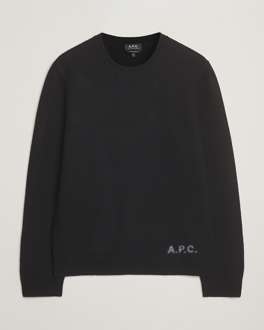 Herre | Gensere | A.P.C. | Edward Wool Knitted Sweater Black