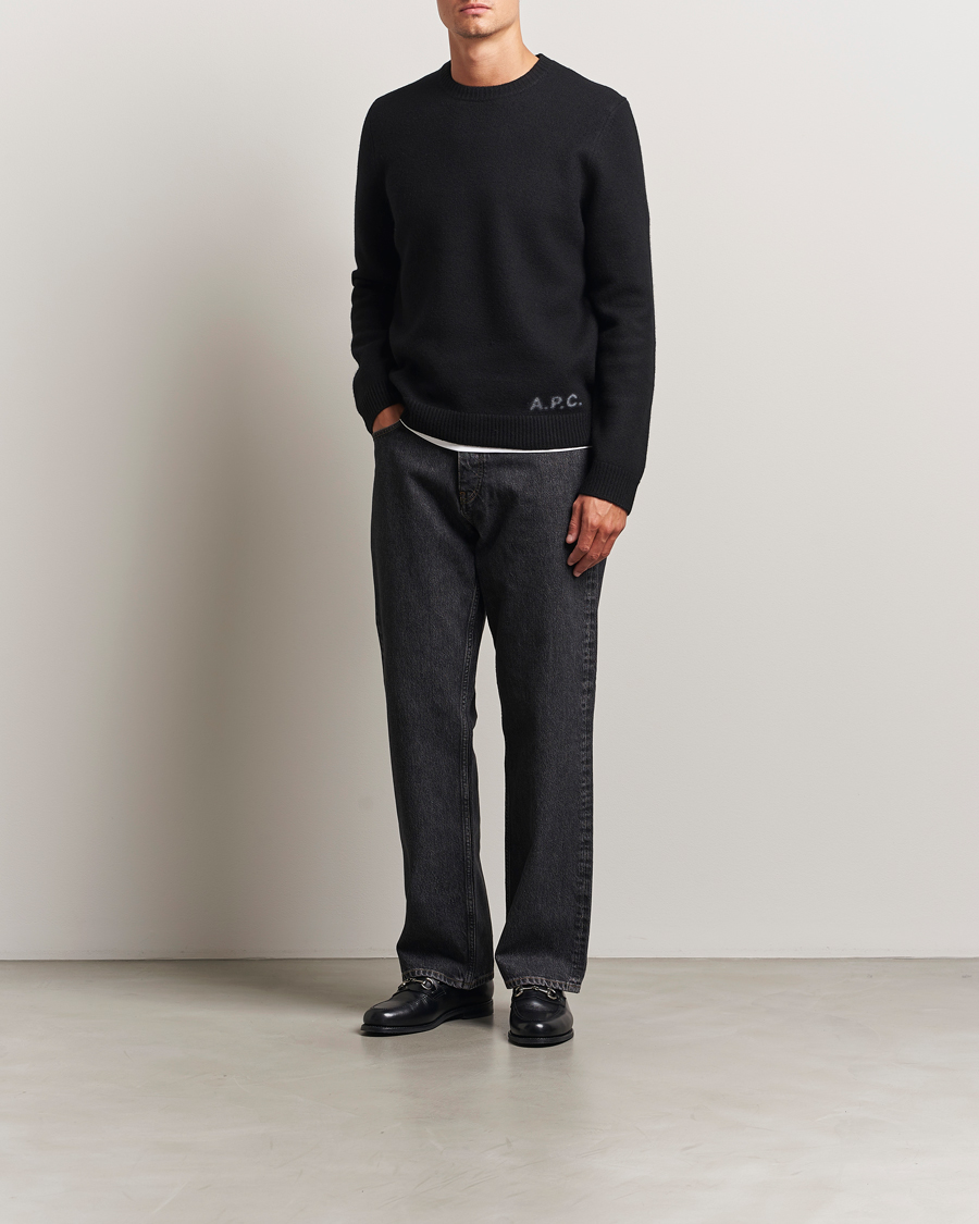 Herre | Gensere | A.P.C. | Edward Wool Knitted Sweater Black