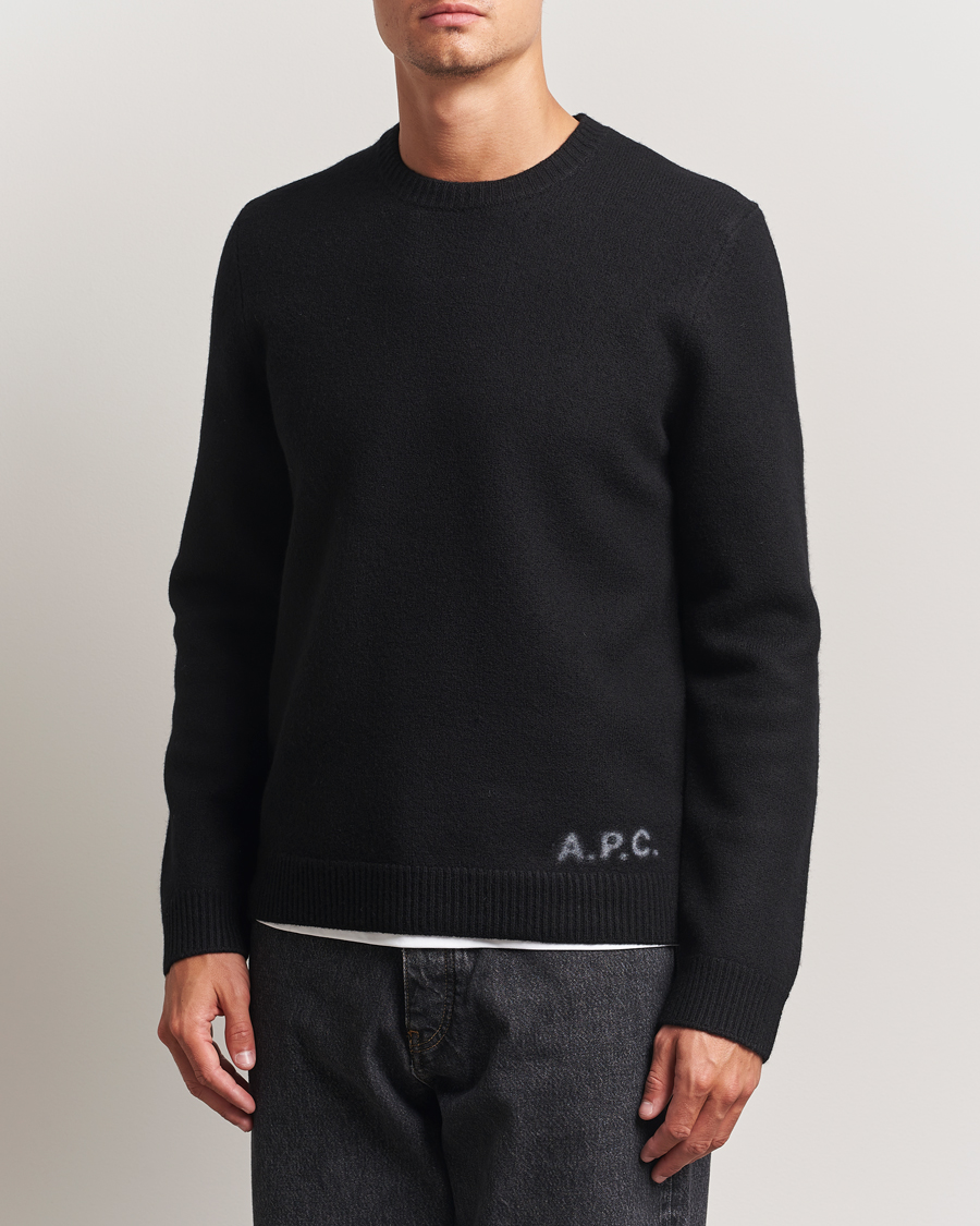 Herre | Gensere | A.P.C. | Edward Wool Knitted Sweater Black