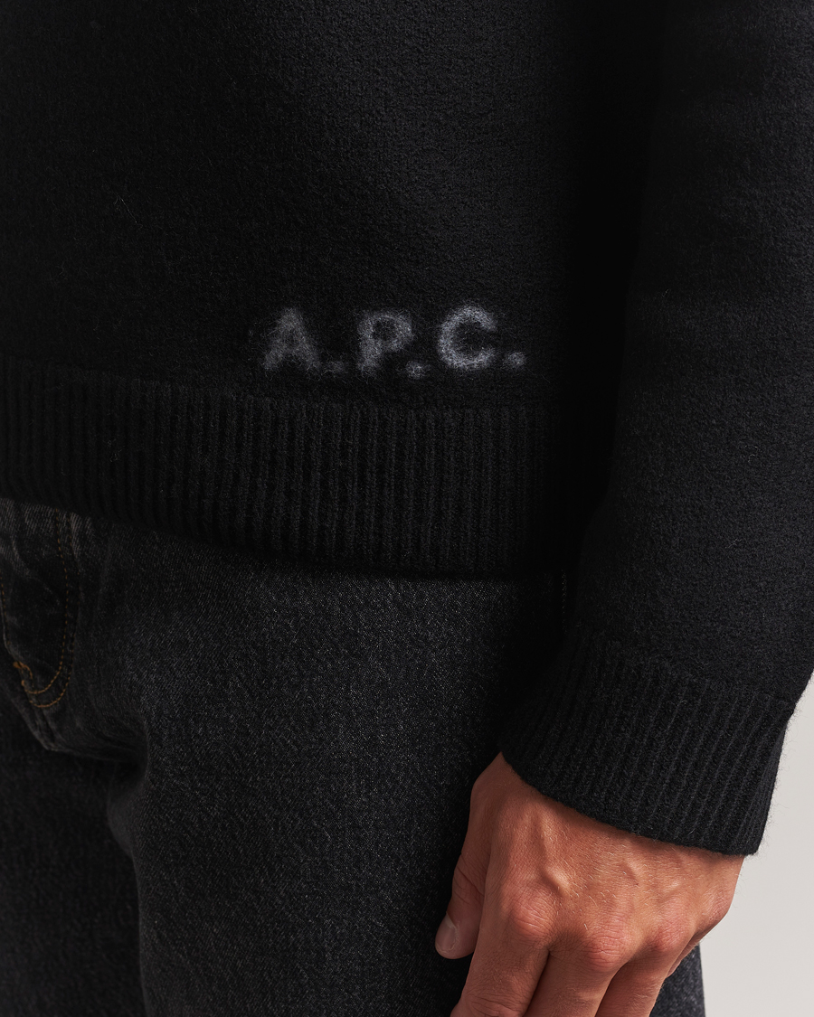 Herre | Gensere | A.P.C. | Edward Wool Knitted Sweater Black