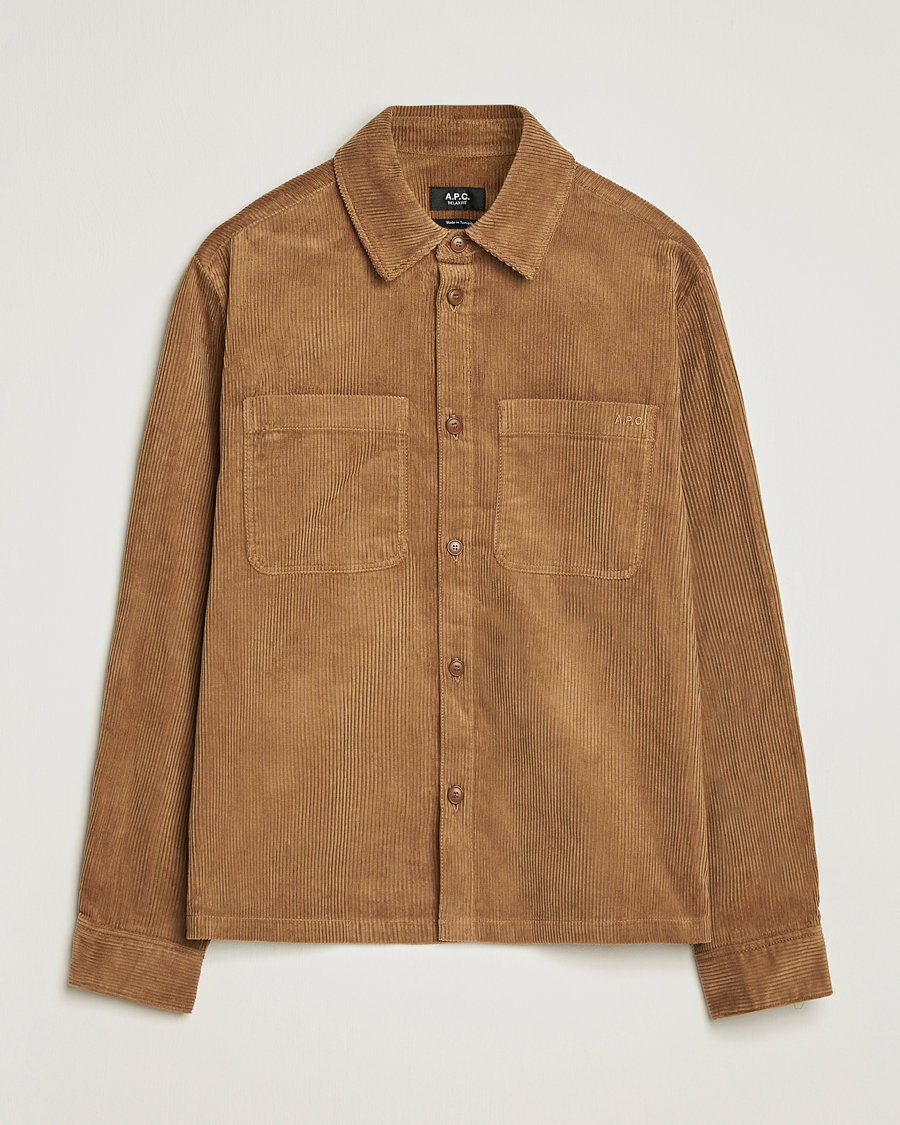 Herre | Skjorter | A.P.C. | Leon Corduroy Overshirt Brown