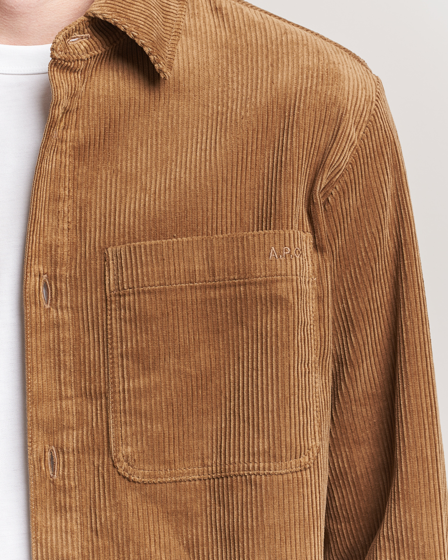 Herre | Skjorter | A.P.C. | Leon Corduroy Overshirt Brown