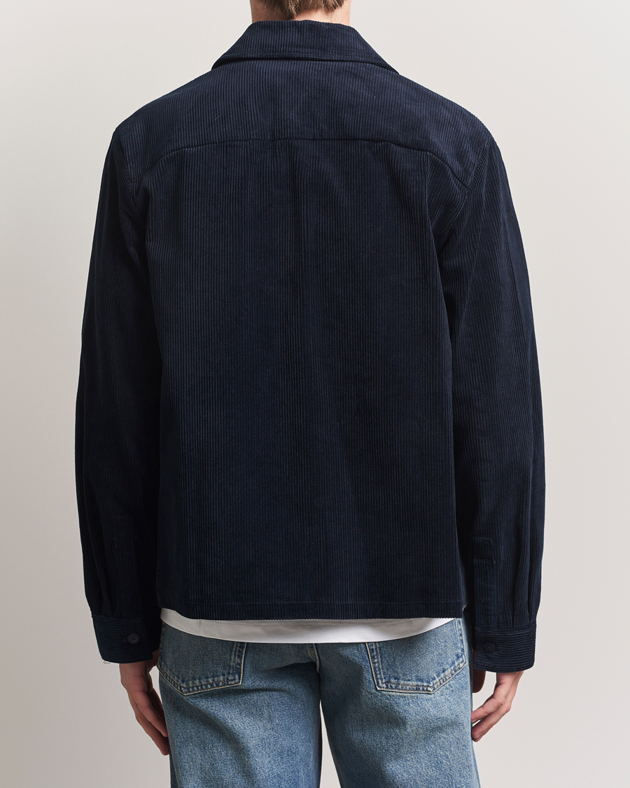 Herre | Skjorter | A.P.C. | Leon Corduroy Overshirt Dark Navy