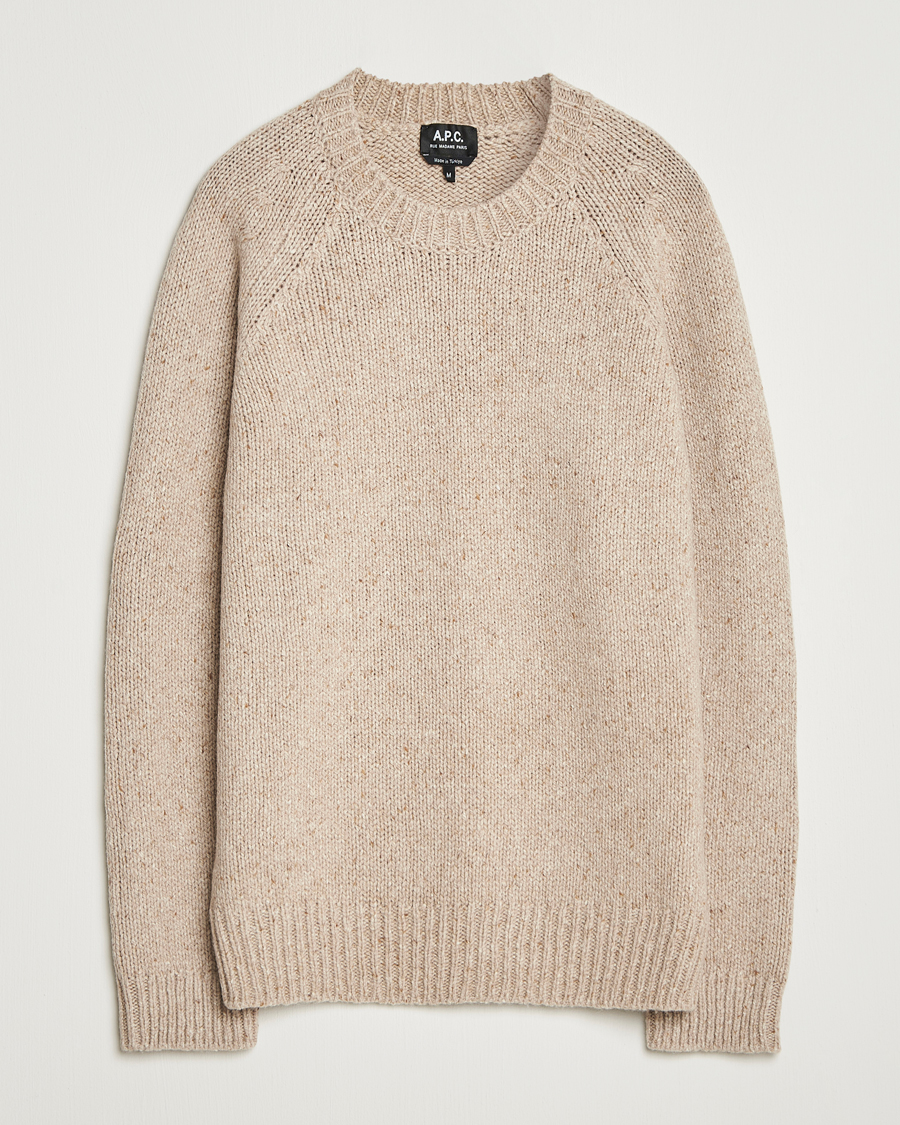 Herre | Gensere | A.P.C. | Harris Wool Knitted Sweater Beige