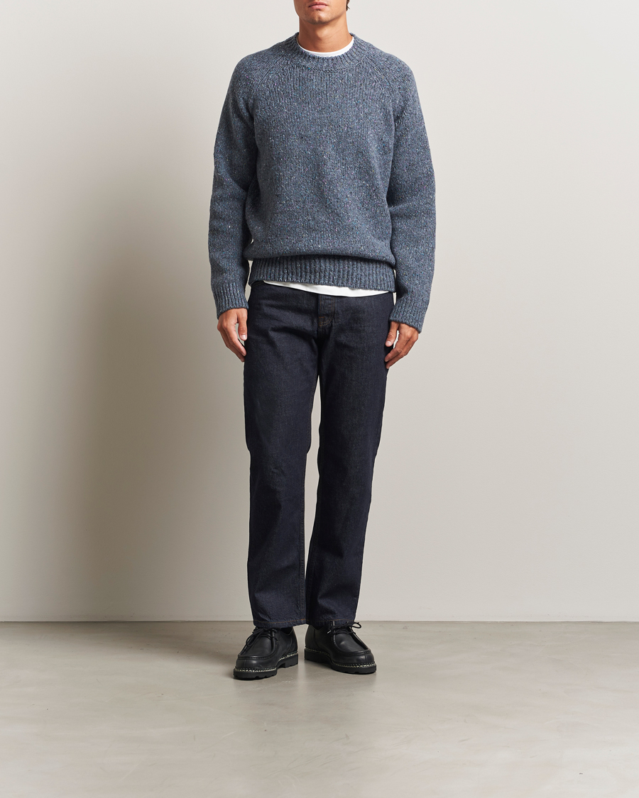 Herre | Gensere | A.P.C. | Harris Wool Knitted Sweater Blue Grey