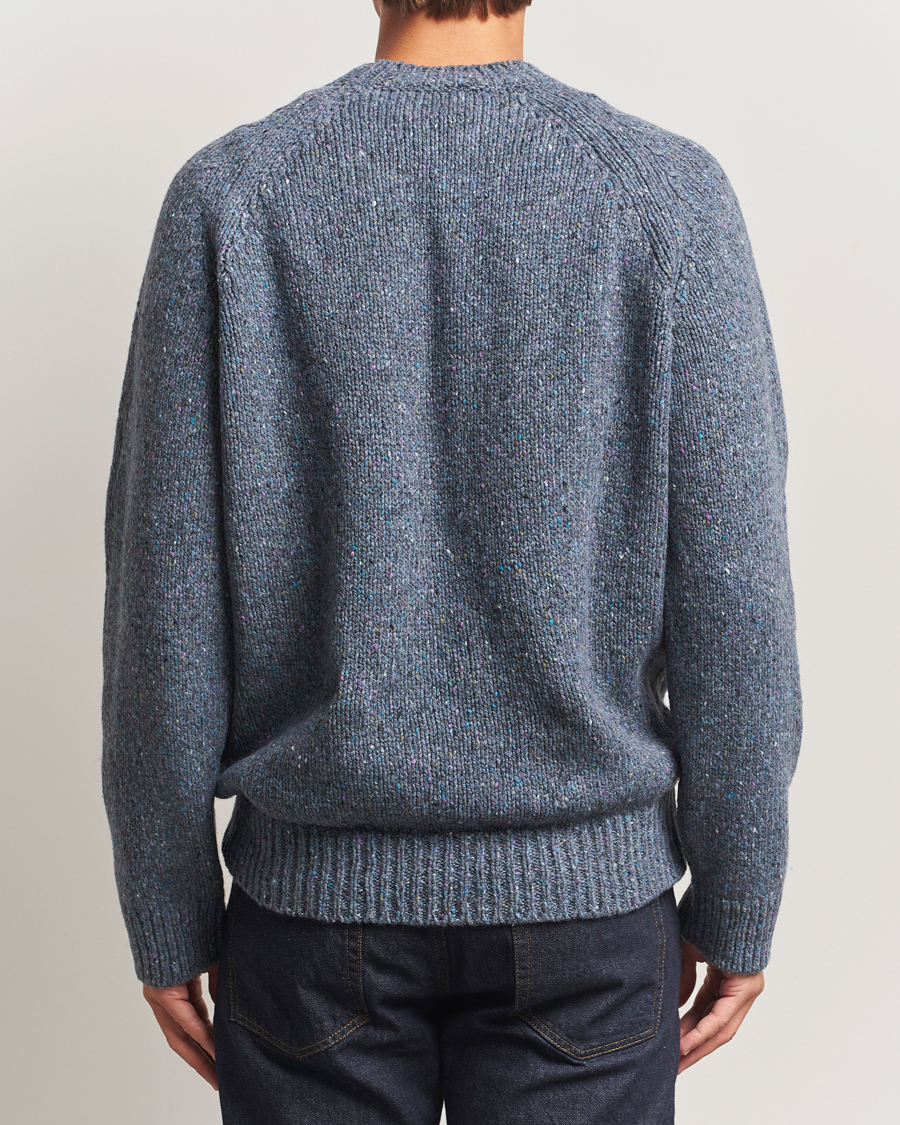 Herre | Gensere | A.P.C. | Harris Wool Knitted Sweater Blue Grey
