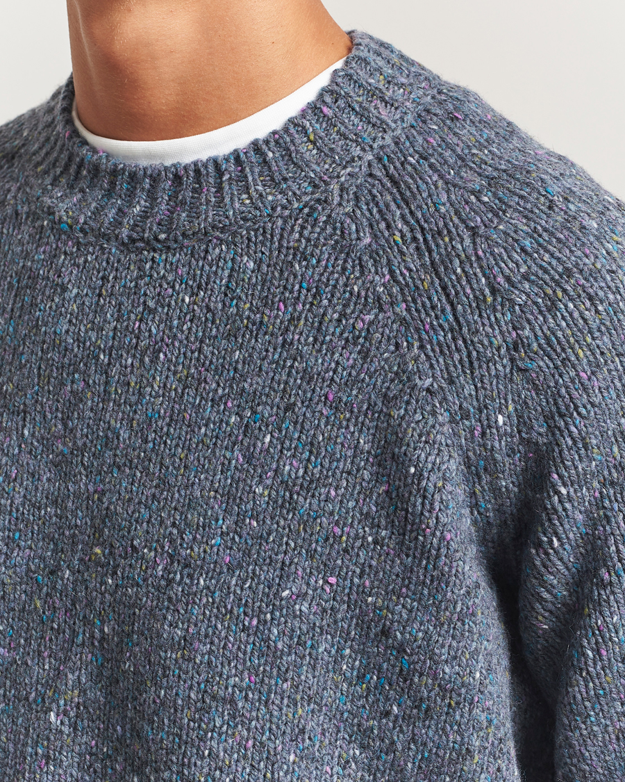 Herre | Gensere | A.P.C. | Harris Wool Knitted Sweater Blue Grey