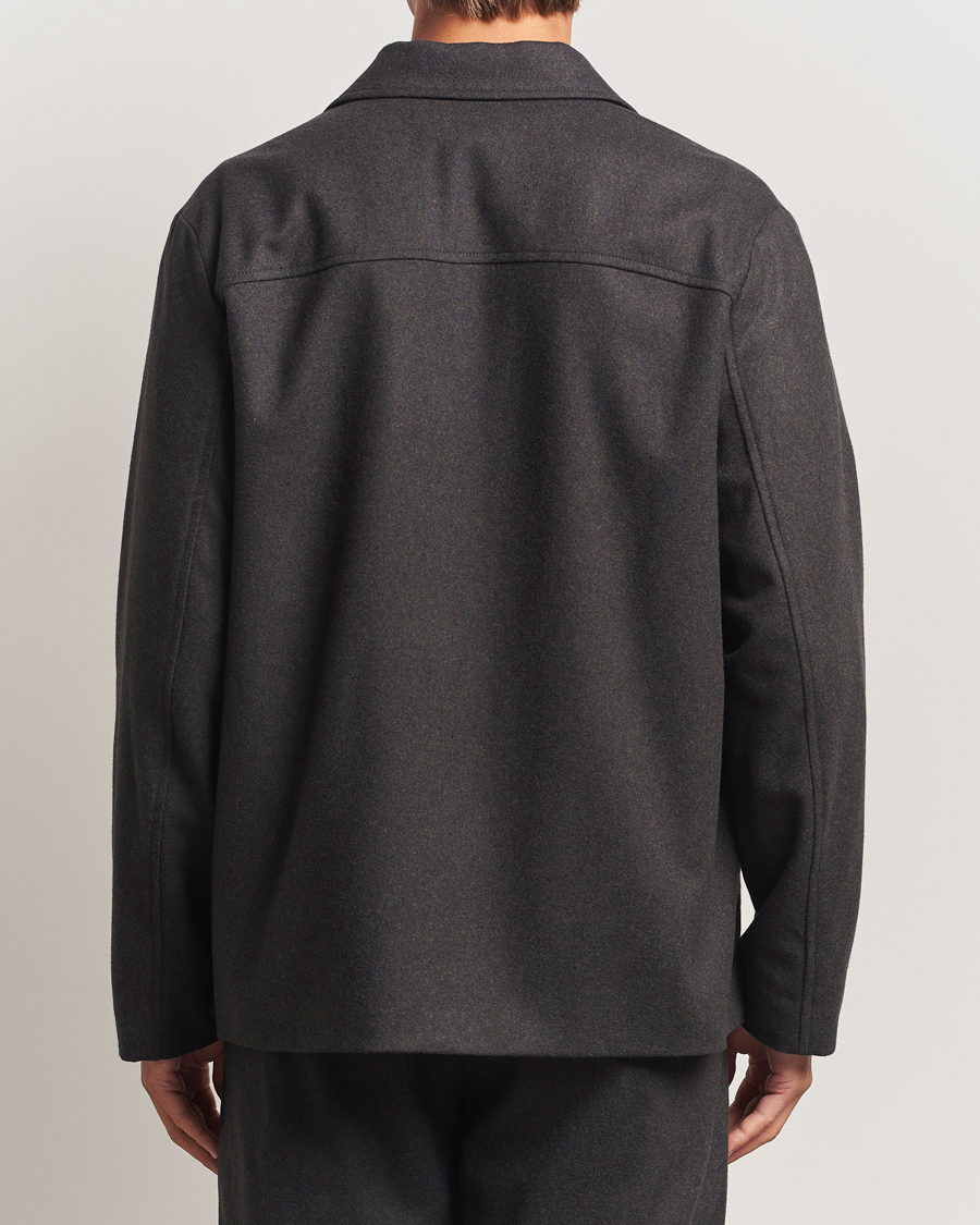 Herre | Jakker | A.P.C. | Jamie Wool Flannel Shirt Jacket Dark Brown