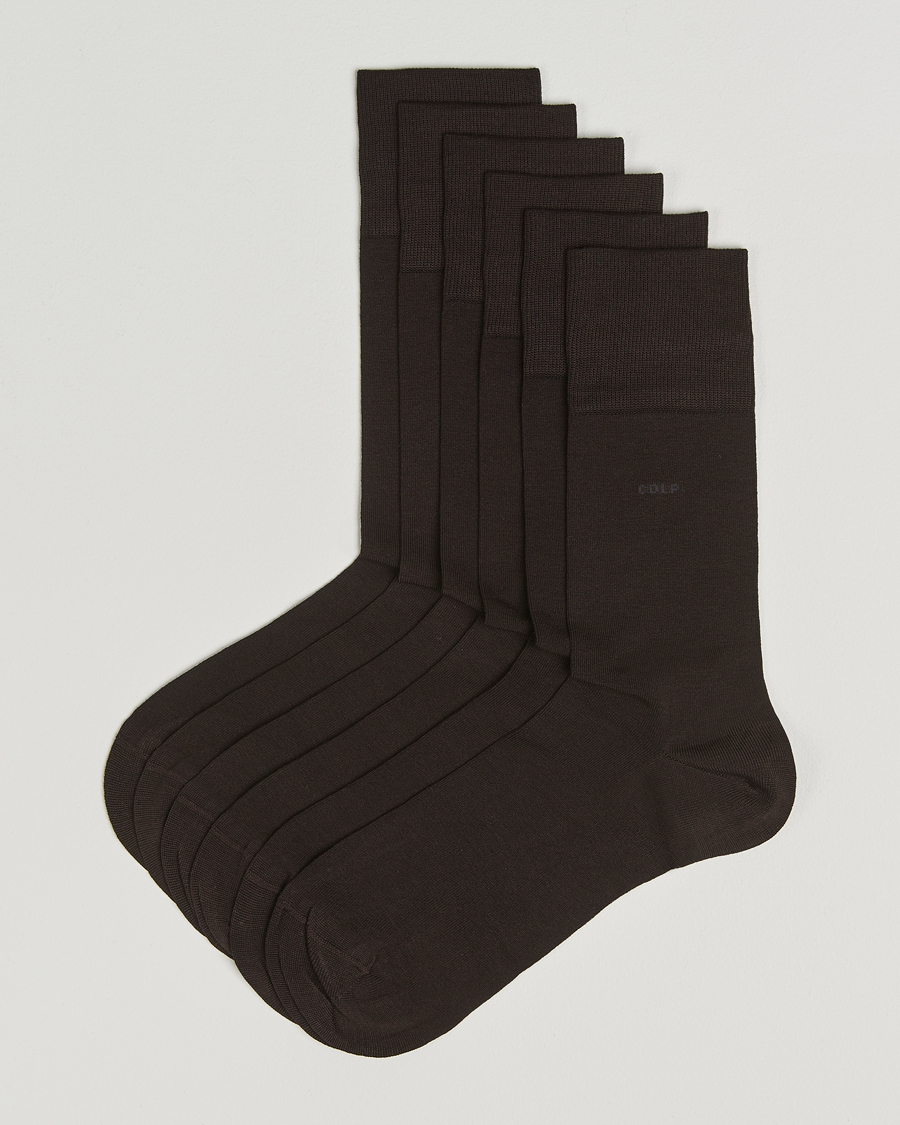 Herre | Undertøy | CDLP | 6-Pack Cotton Socks Dark Brown