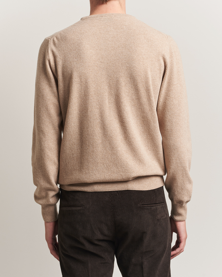Herre | Gensere | Morgano | Wool/Cashmere Crewneck Beige