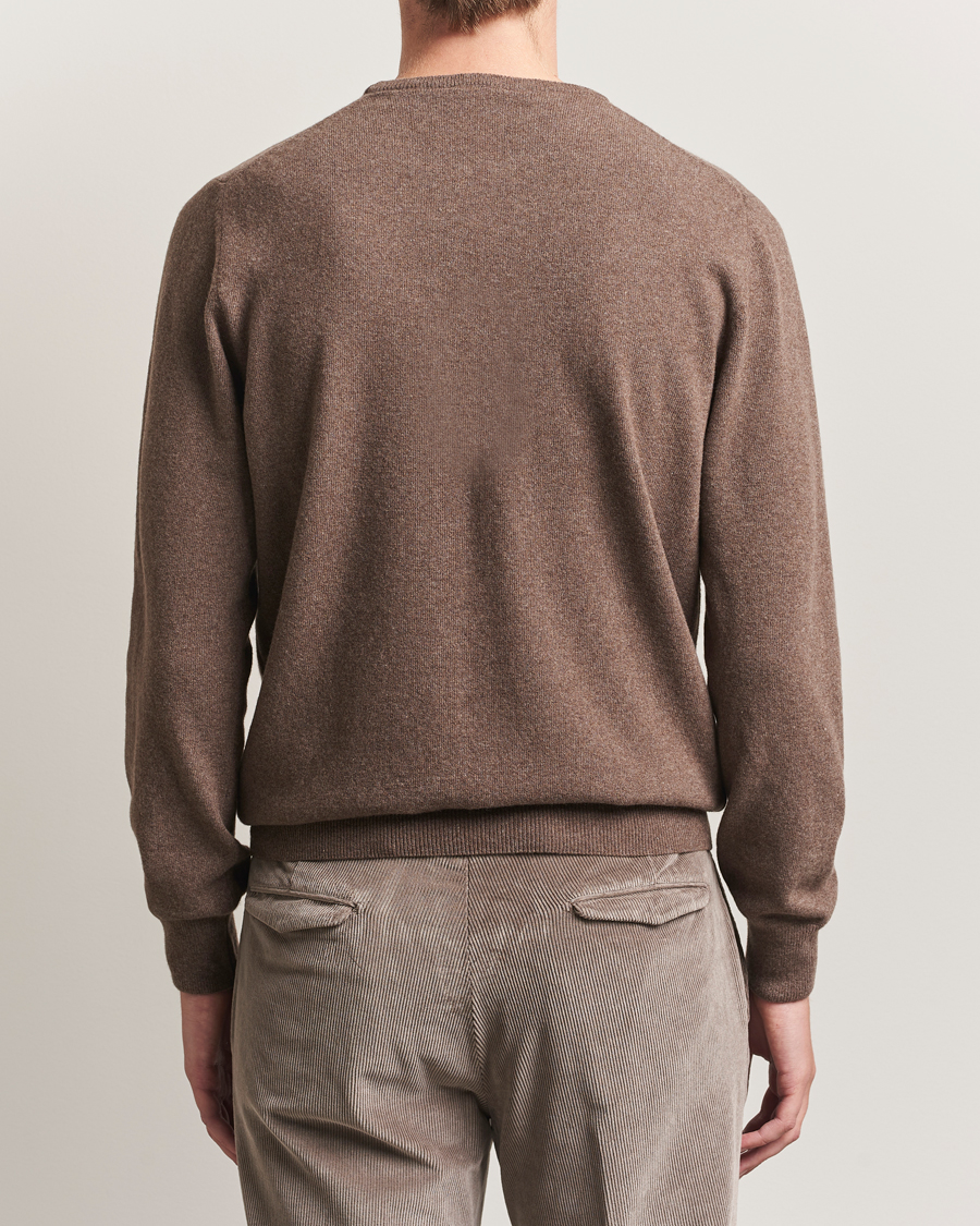 Herre | Gensere | Morgano | Wool/Cashmere Crewneck Brown