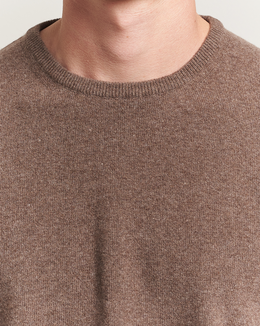 Herre | Gensere | Morgano | Wool/Cashmere Crewneck Brown