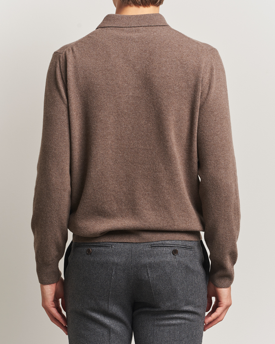 Herre | Gensere | Morgano | Wool/Cashmere Polo Brown