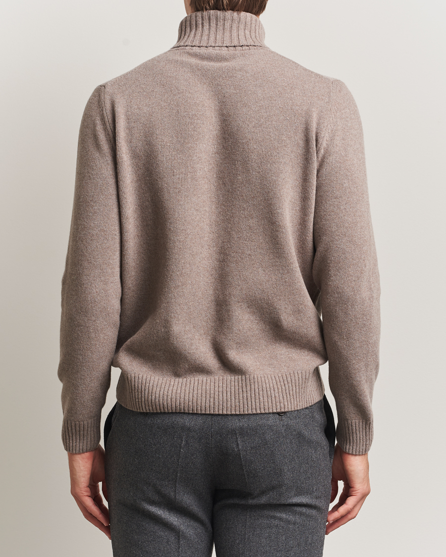 Herre | Gensere | Morgano | Wool/Cashmere Heavy Knit Rollneck Light Brown