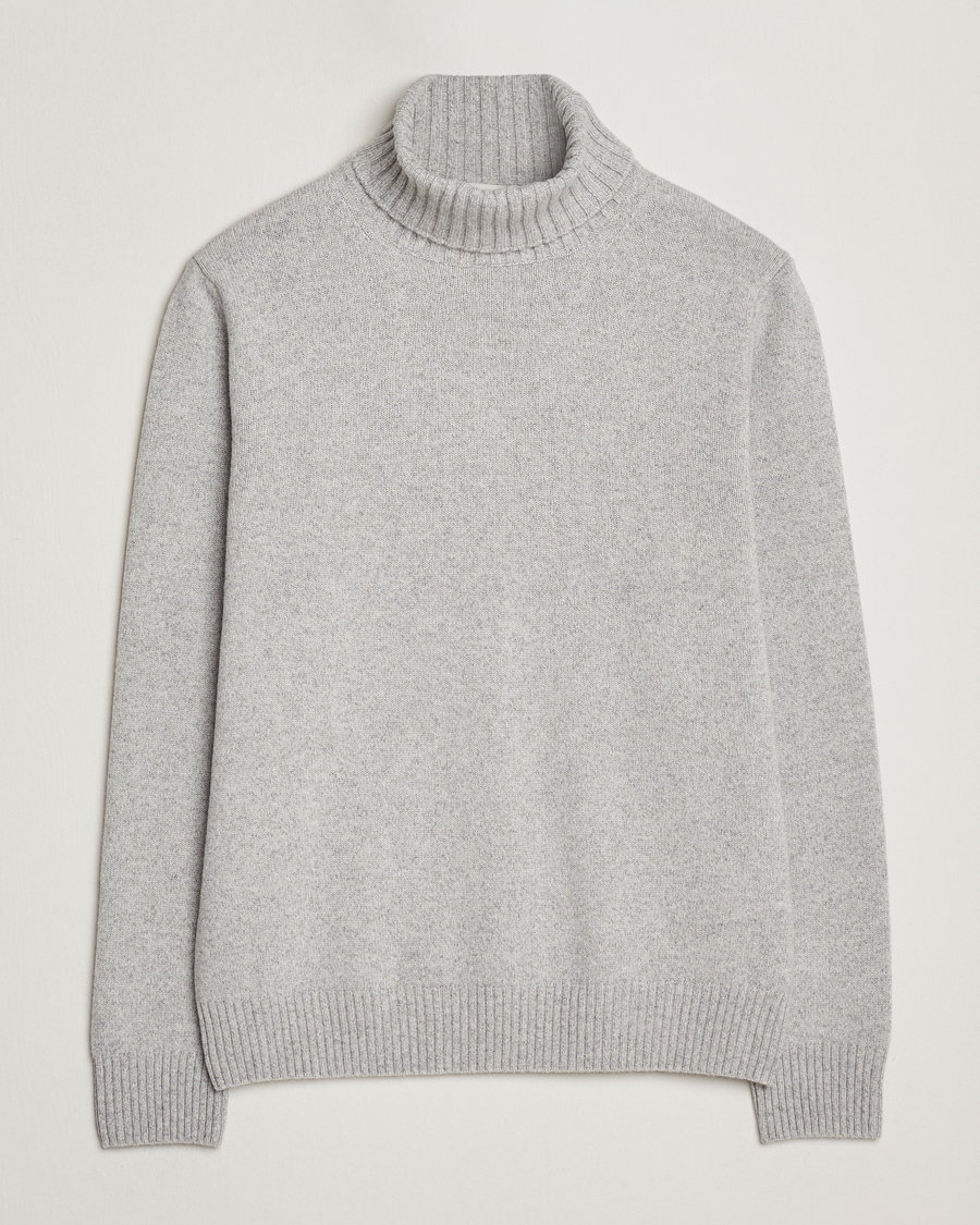 Herre | Gensere | Morgano | Wool/Cashmere Heavy Knit Rollneck Light Grey