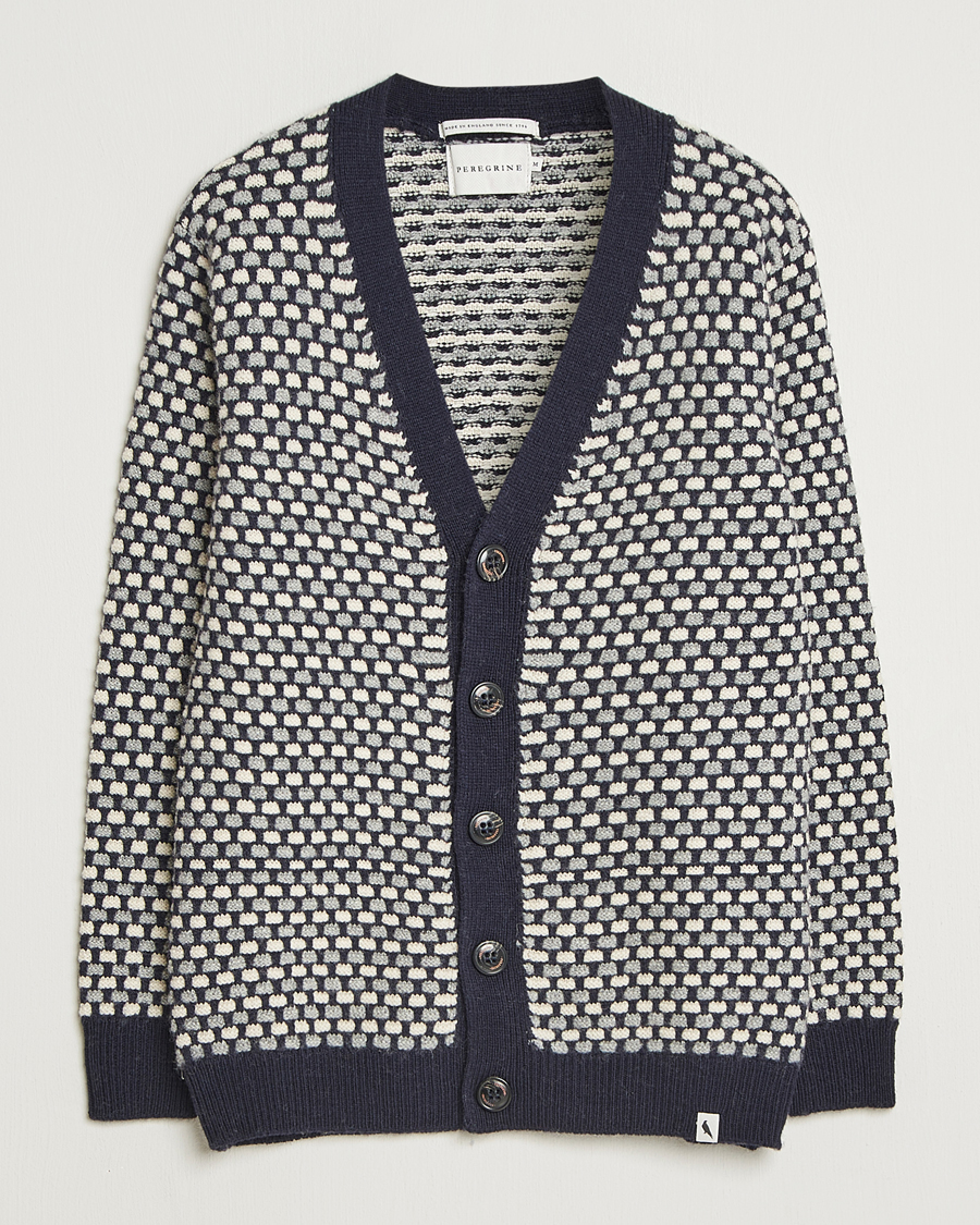 Herre | Gensere | Peregrine | Network Merino Cardigan Navy