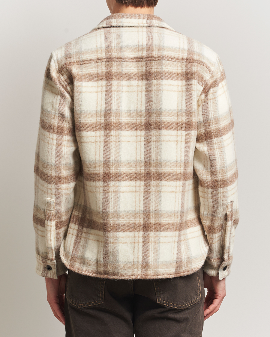Herre | Skjorter | Peregrine | Moon Wool Check Overshirt Beige